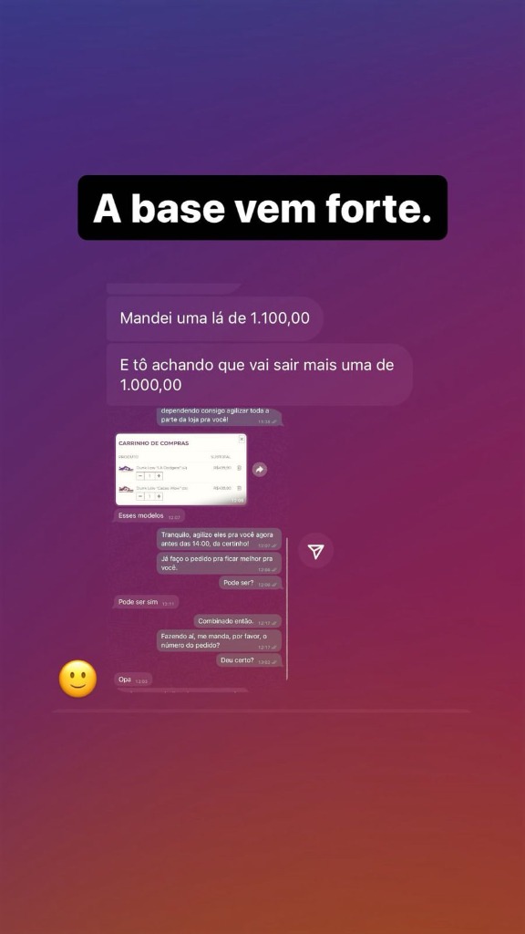 A base vem forte