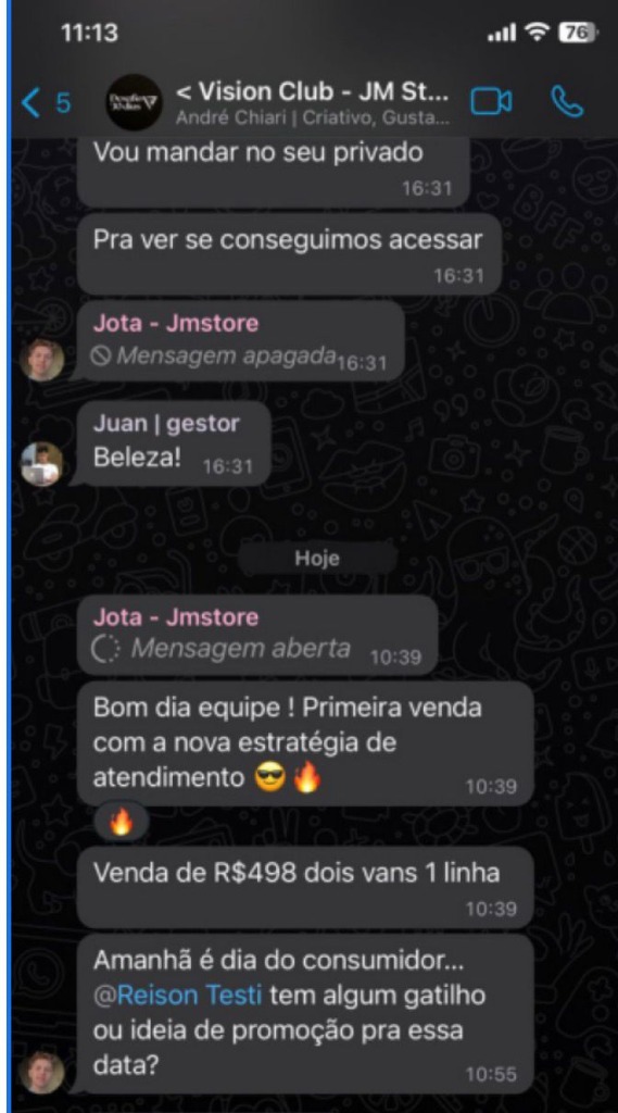 Primeira venda com nova estratégia